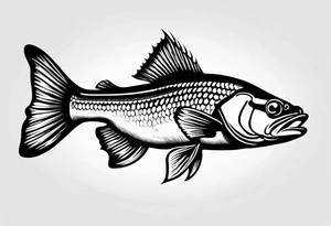 walleye fish simple small tattoo idea