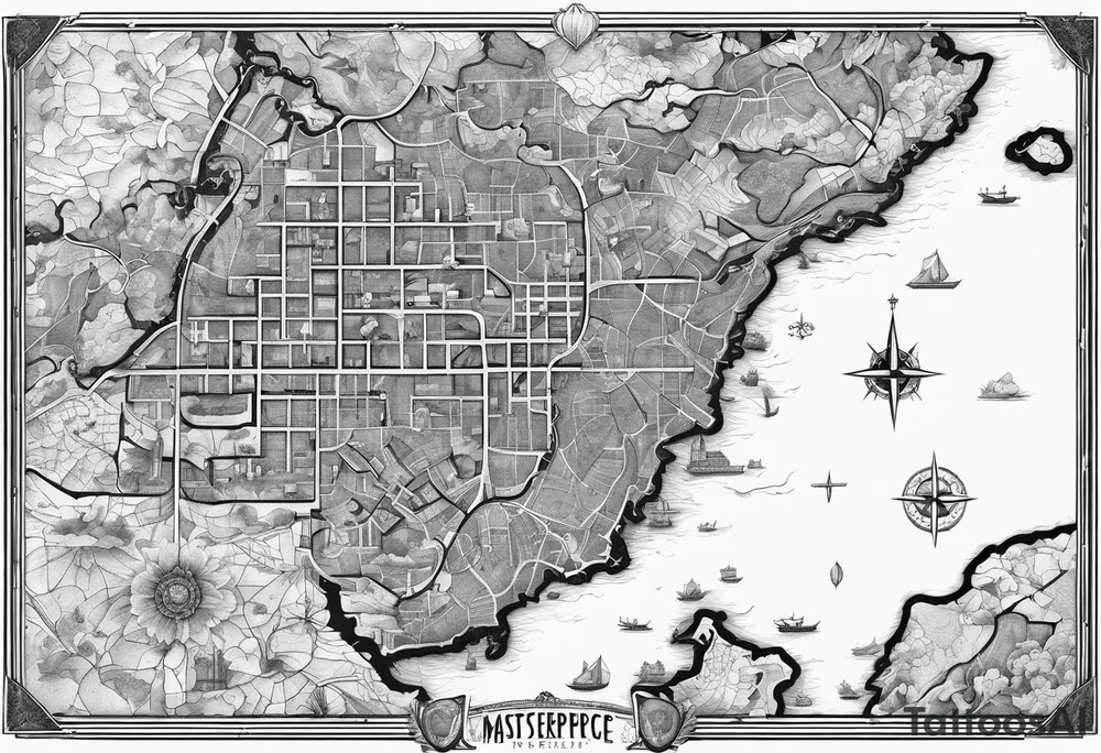 map tattoo idea