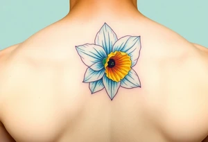 daffodil and the jonquil aquamarine color tattoo idea
