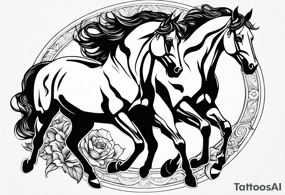 horses tattoo idea
