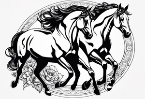 horses tattoo idea