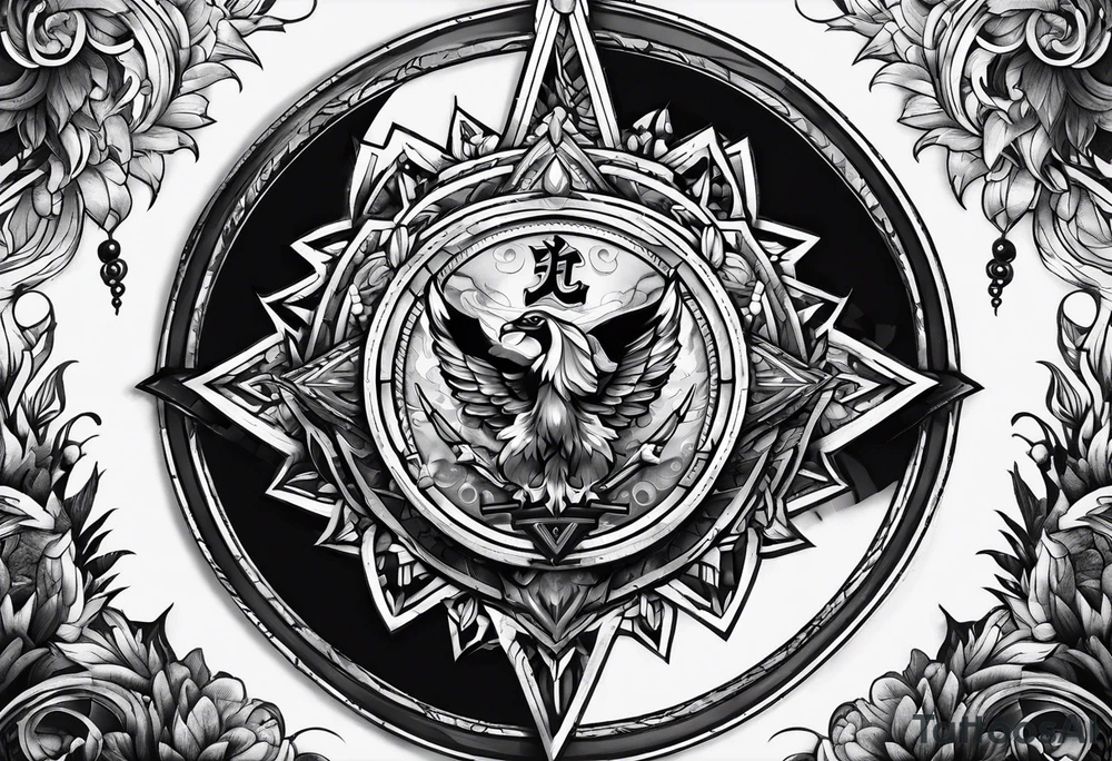 Forearm symbol of war and peace tattoo idea