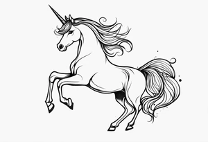 Whimsical Unicorn tattoo idea