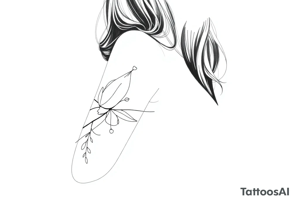 Размытые линии, мифология, свободно tattoo idea