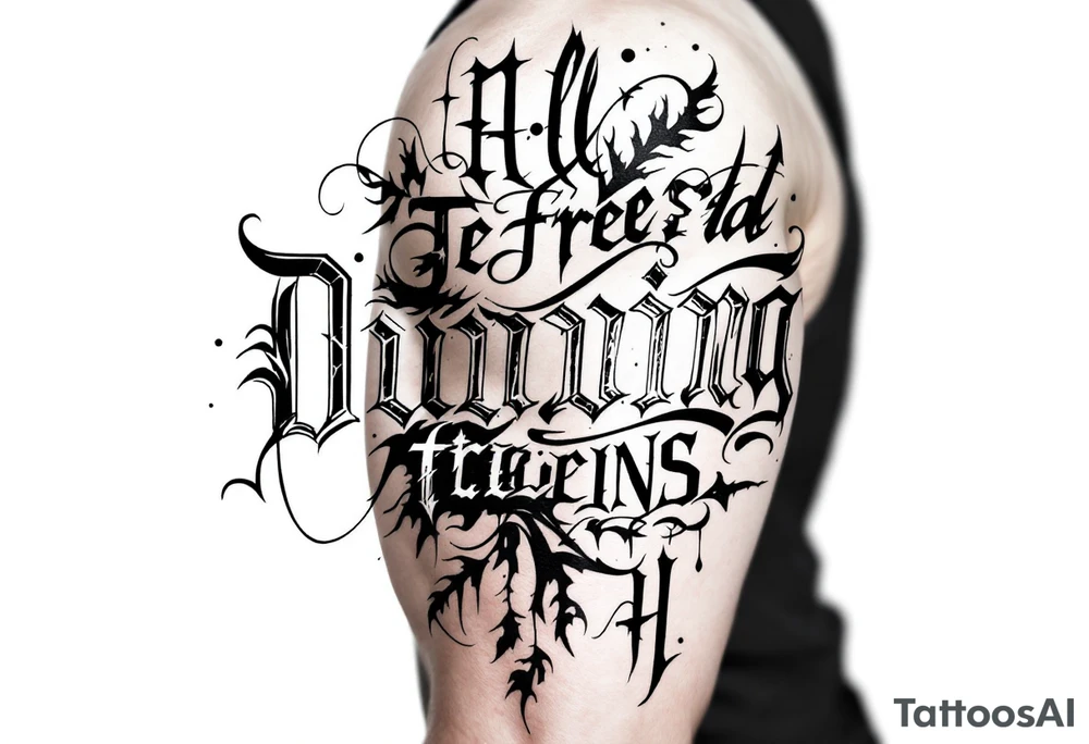 Dunning , Details include Old English Font tattoo idea