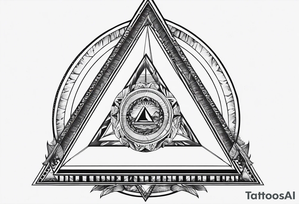 A triangle with nothing inside of it tattoo idea