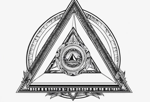 A triangle with nothing inside of it tattoo idea