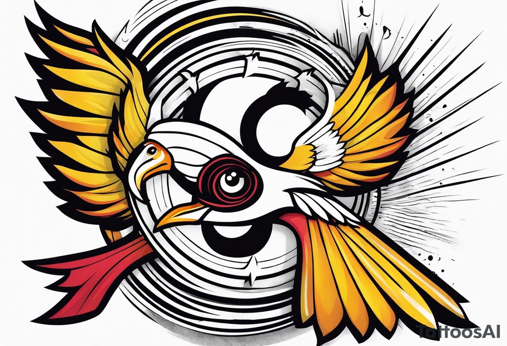 aguia com símbolo do corinthians tattoo idea