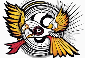 aguia com símbolo do corinthians tattoo idea