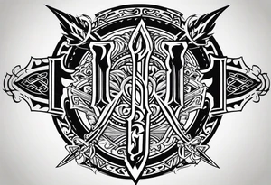 Valhalla shiel sword symbol tattoo idea