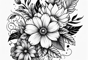 floral sleeve tattoo idea