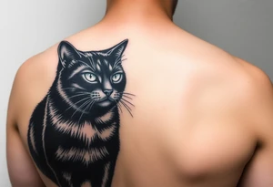 black cat tattoo idea