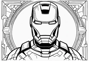 iron man with skull head tattoo idea