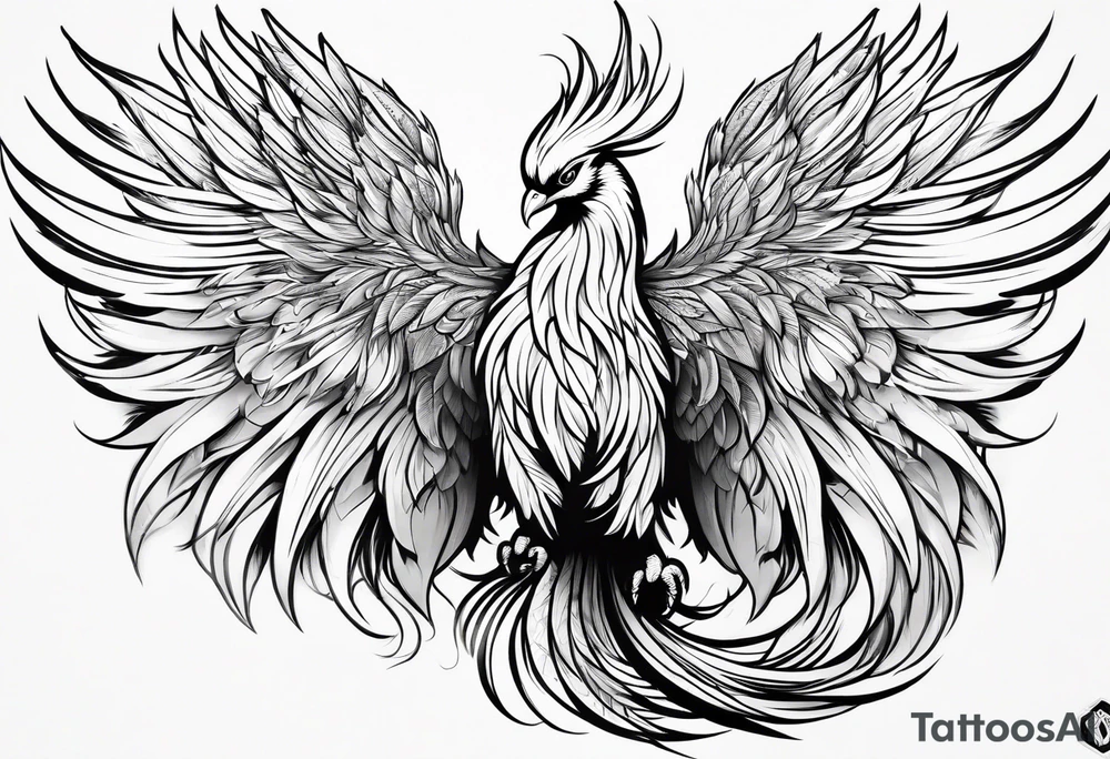 phoenix with extra long tail feathers
long neck tattoo idea
