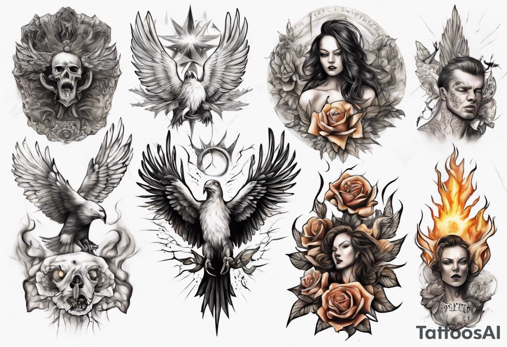 Light liberating people from fear tattoo idea