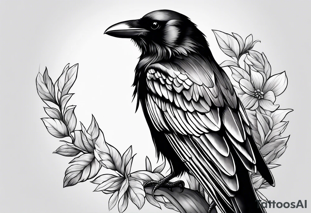 A crow tattoo idea