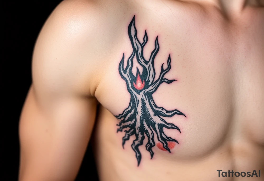 fire in a roots prison tattoo idea