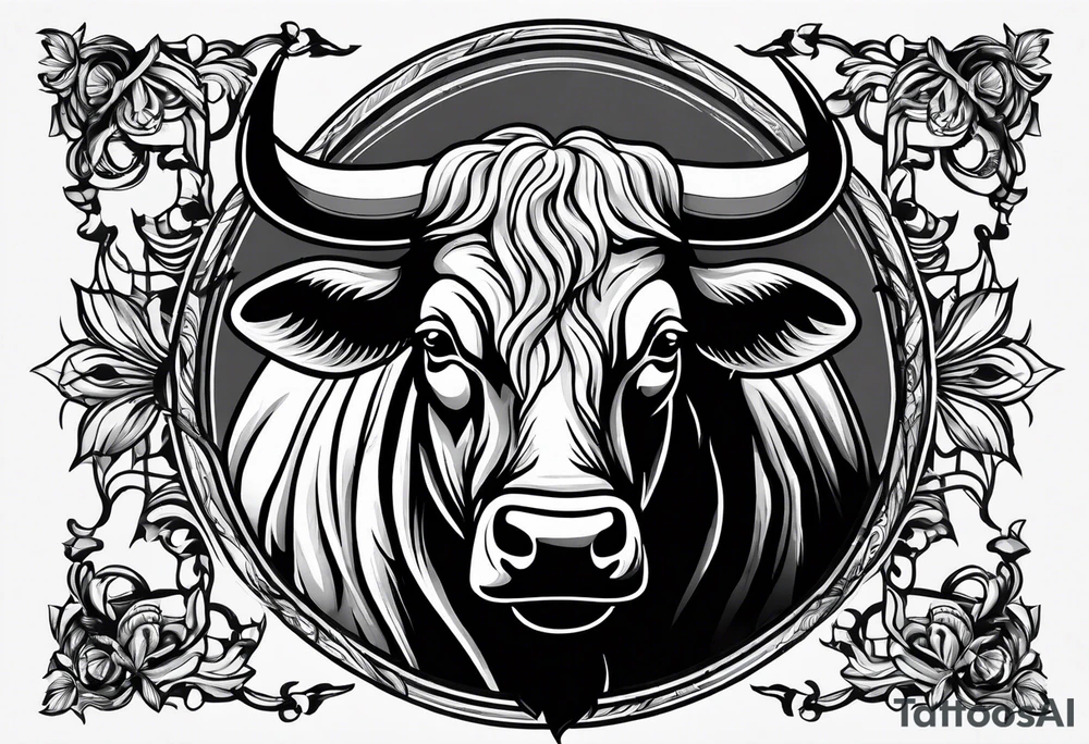 Bull vs bull fighter tattoo idea