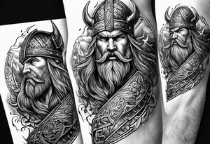 Viking battle tattoo idea