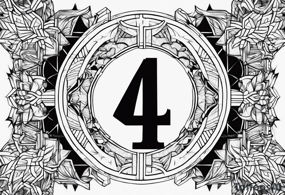 Numbers 444 tattoo idea