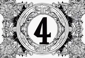 Numbers 444 tattoo idea
