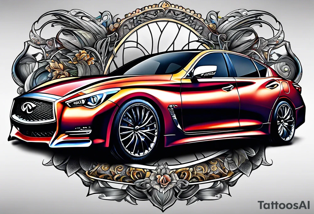 Infiniti sedan tattoo idea