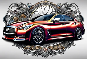Infiniti sedan tattoo idea