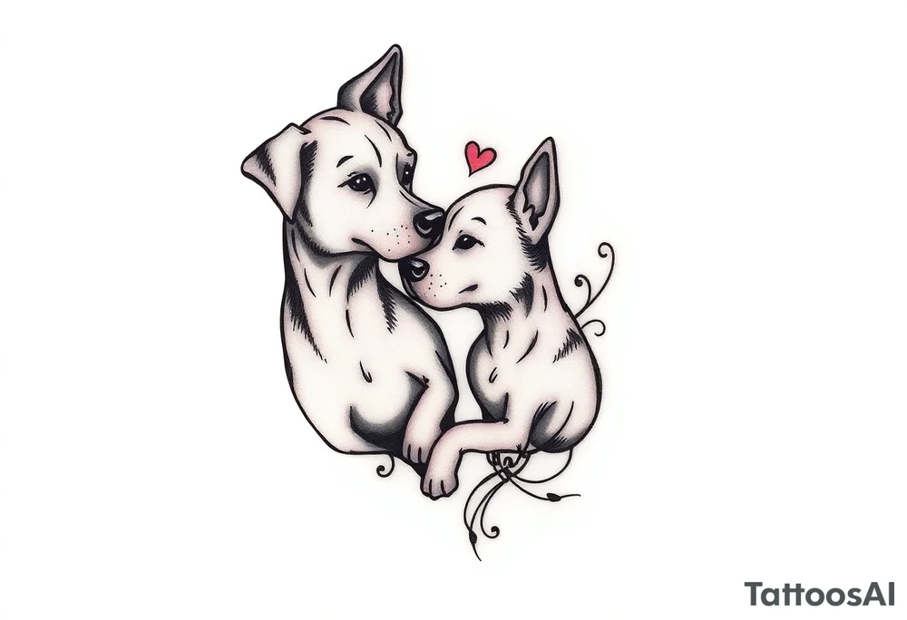 Dog love tattoo idea