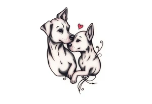Dog love tattoo idea