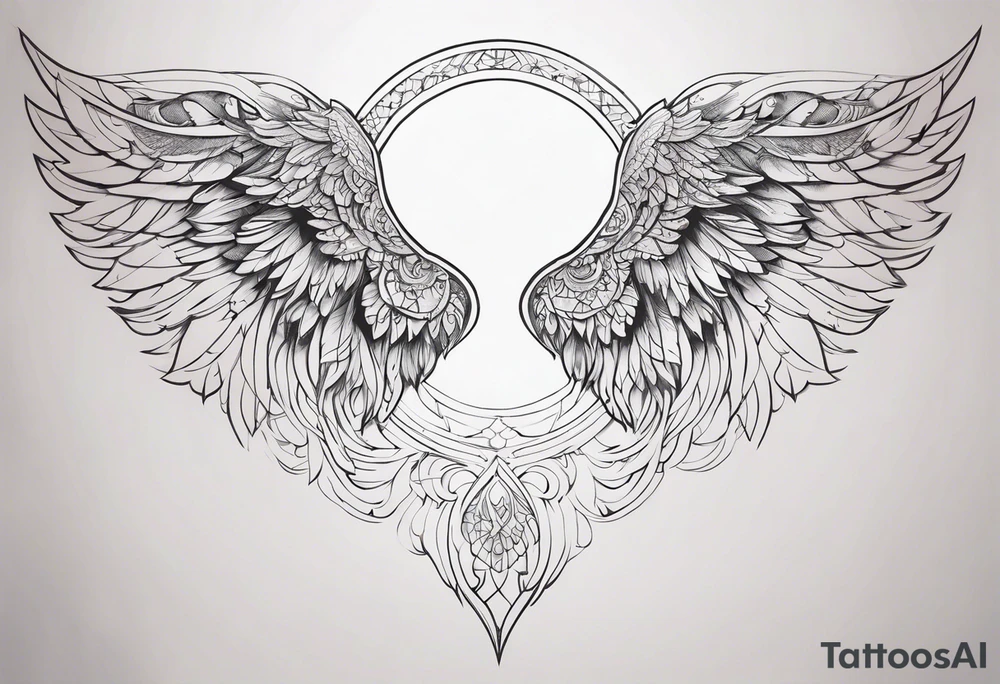 angel wing tattoo idea