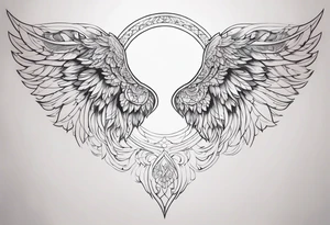 angel wing tattoo idea