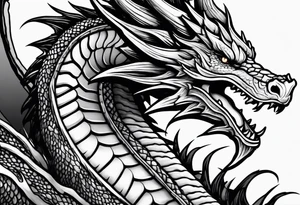 Fire breathing dragon tattoo idea