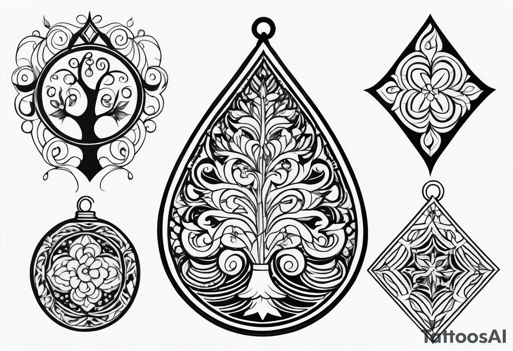 Christmas tree ornament tattoo idea