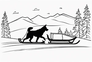 dog sled tattoo idea