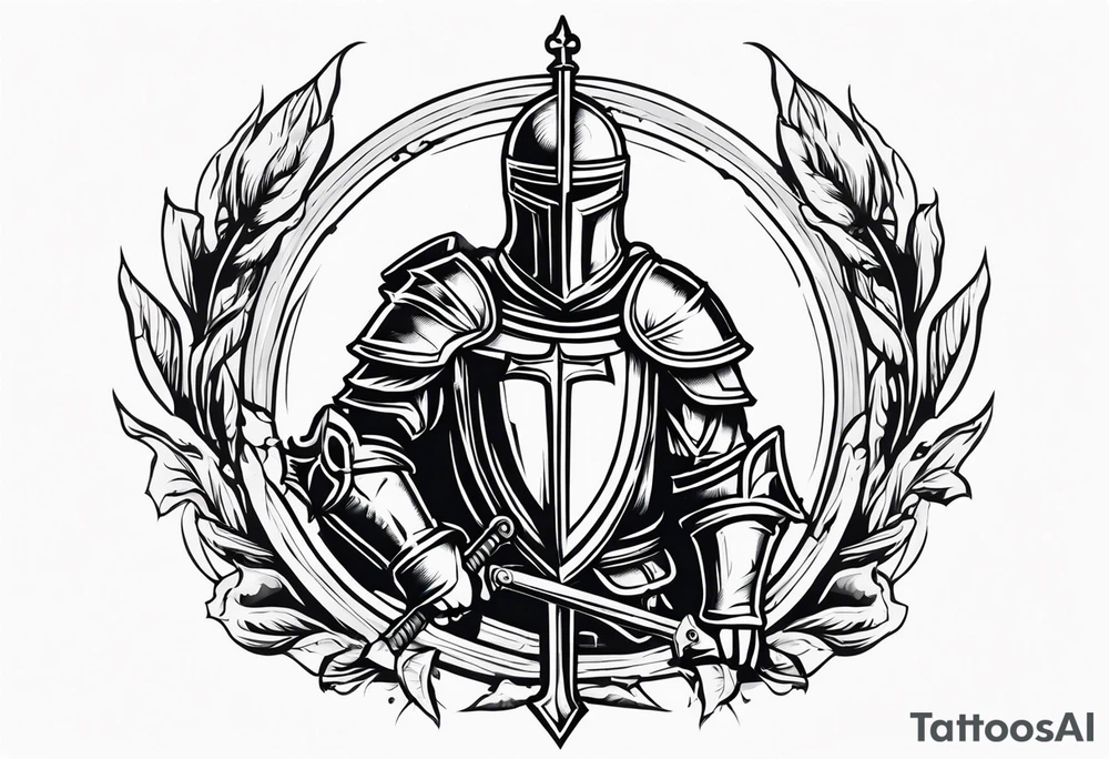Christian knight tattoo idea