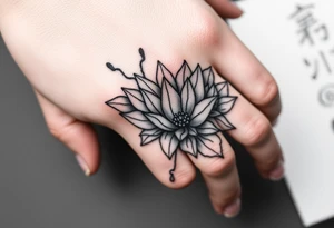 Finding peace in chaos lotus flowers tattoo idea