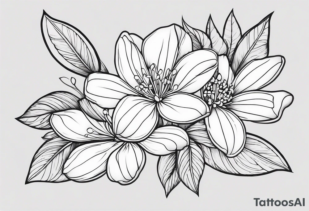 Jasmine flower mini for girls tattoo idea