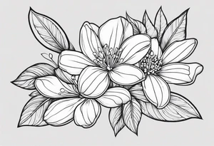 Jasmine flower mini for girls tattoo idea