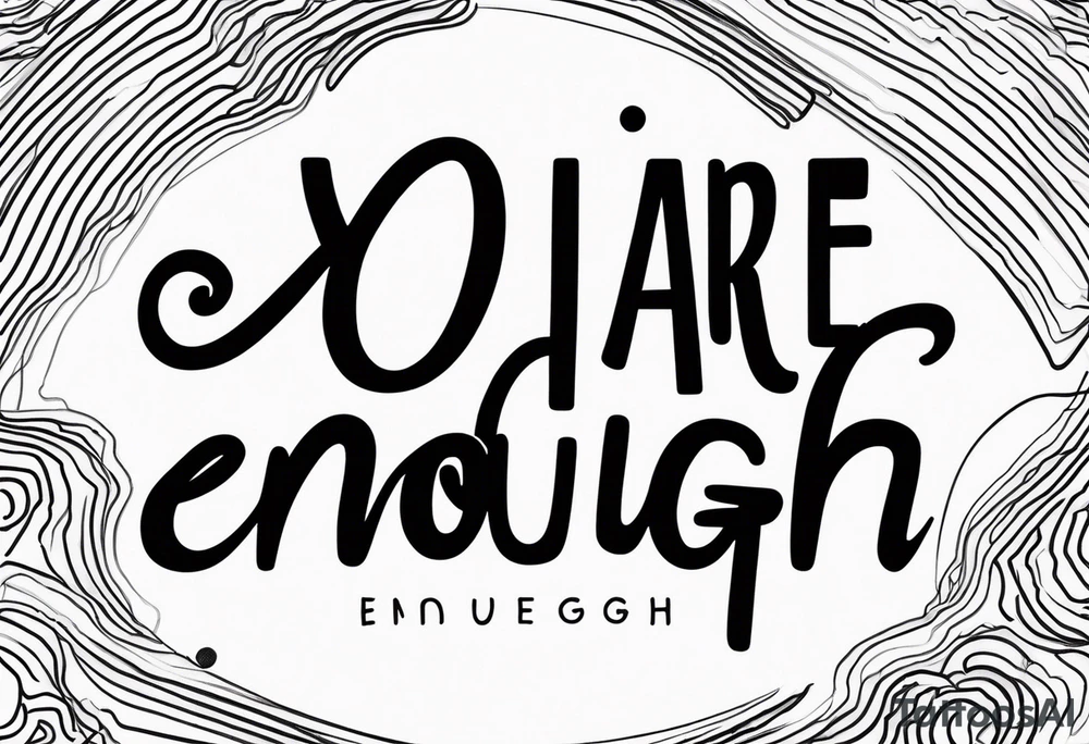 You are enough tattoo idea