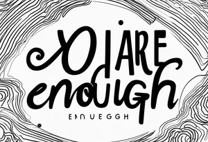 You are enough tattoo idea