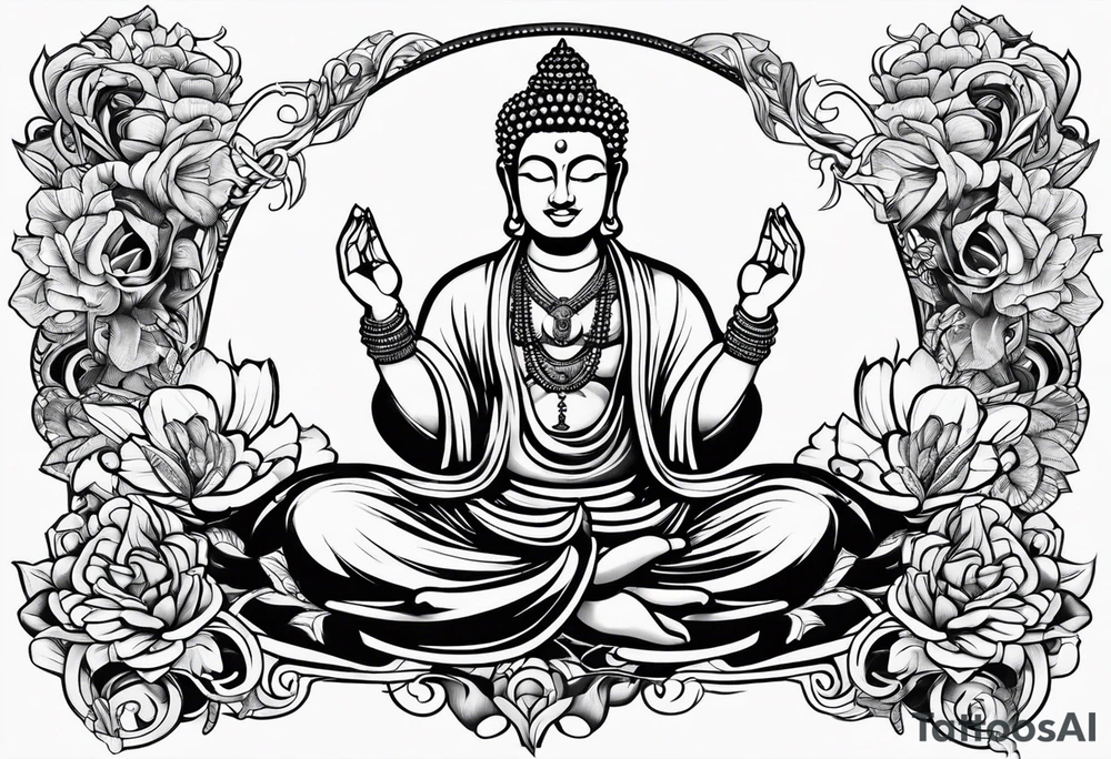 A meditating rap star tattoo idea