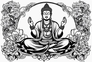 A meditating rap star tattoo idea