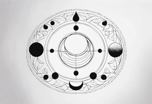 Moon phases tattoo idea