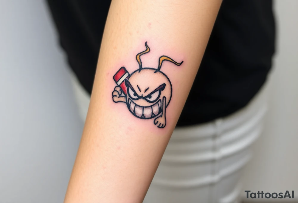 angry dynamite tattoo idea