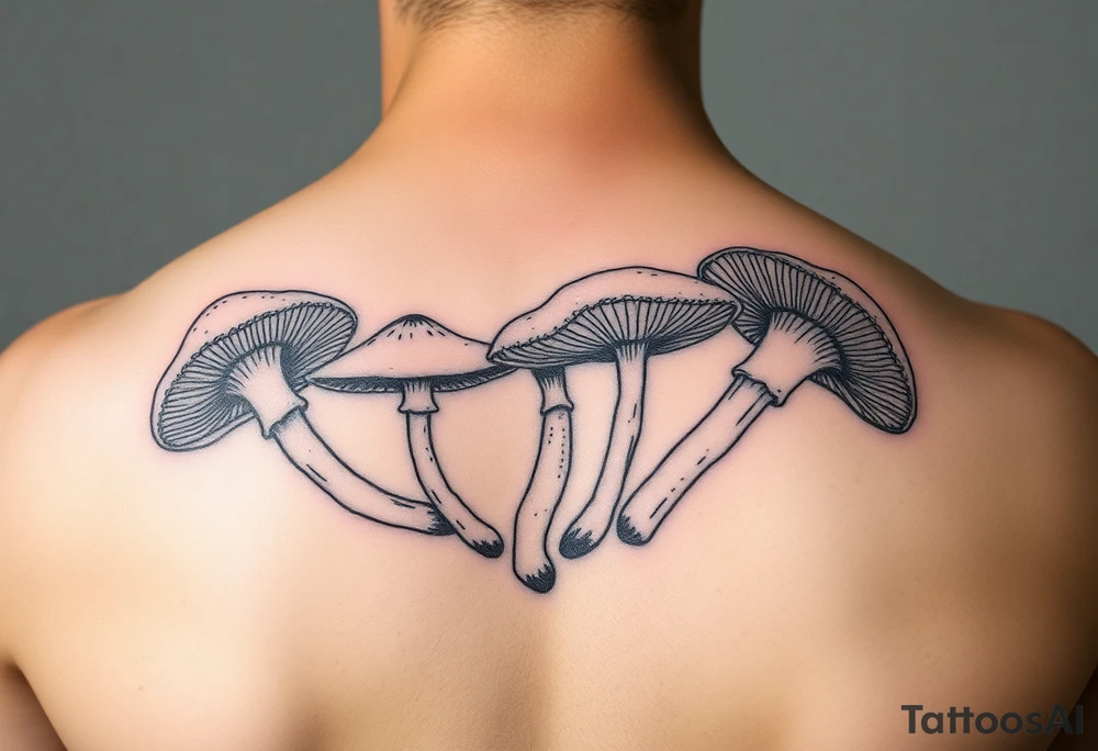 Mushrooms tattoo idea