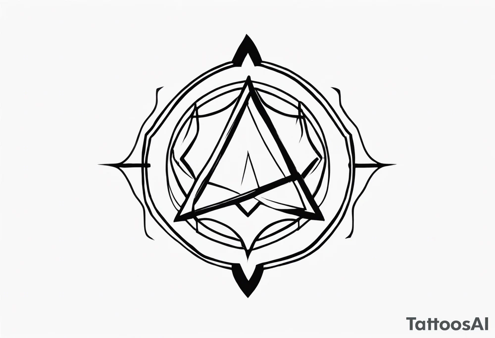 minimalist symbol for love, freedom, strength and survival tattoo idea
