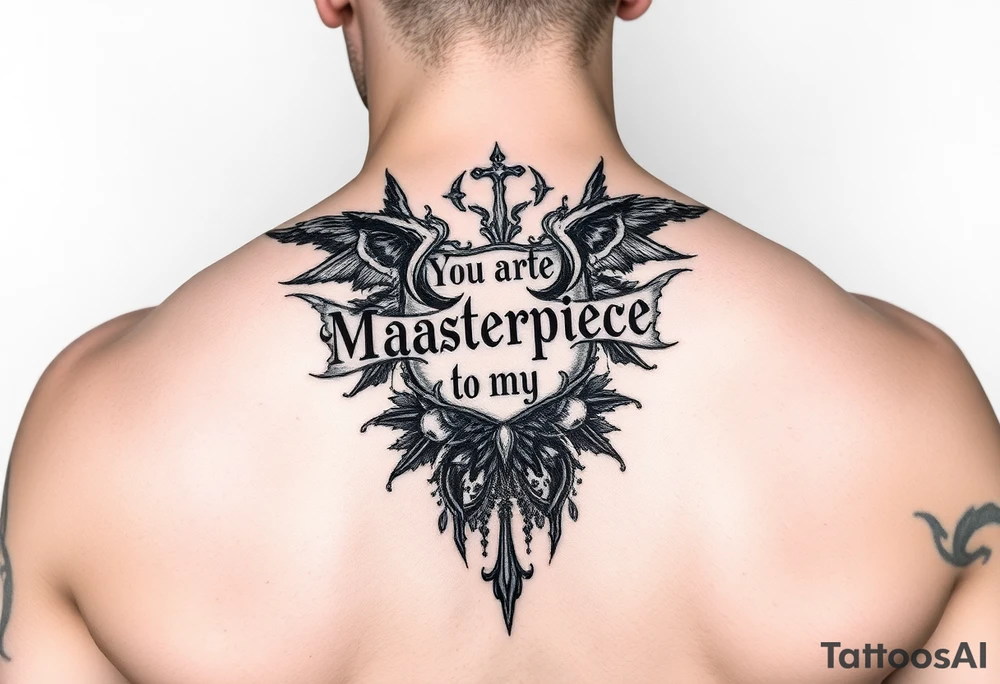 You are the Masterpiece to my Chaos tattoo idea