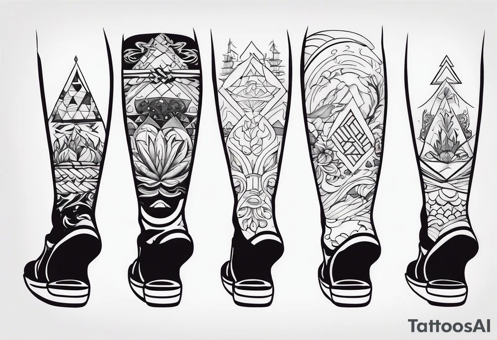 foot race tattoo idea