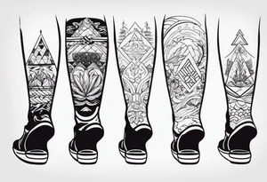 foot race tattoo idea