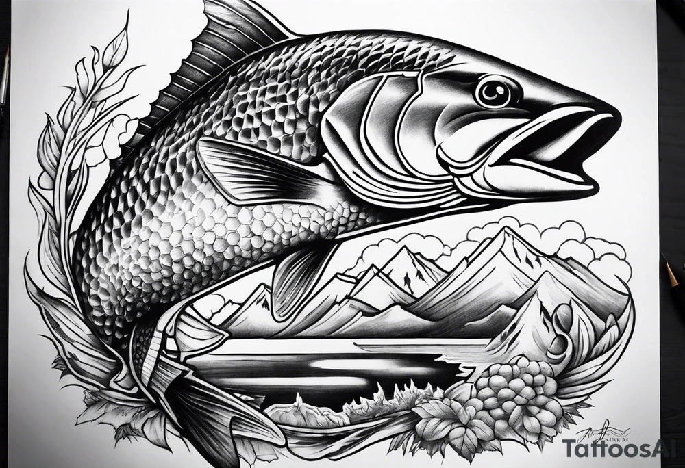 hunting, fishing, golf , god tattoo idea